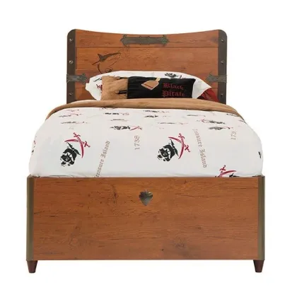 Zdjęcie Wygodne łóżko dziecięce ze schowkiem z motywem pirata - Cilek