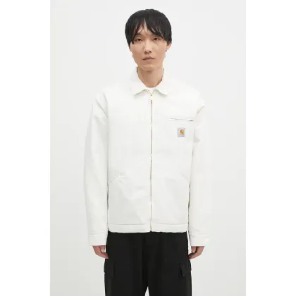 Zdjęcie Carhartt WIP kurtka bawełniana OG Detroit Jacket kolor beżowy przejściowa oversize I027358.0DJ02