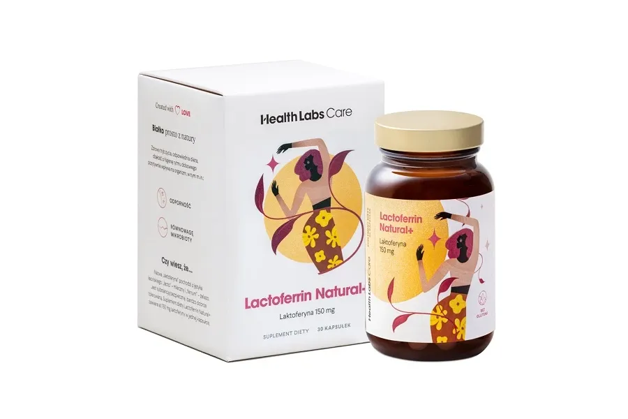 obrazek 1 Health Labs Care Lactoferrin Natural+, Suplement diety wzmacniający odporność, Kapsułki