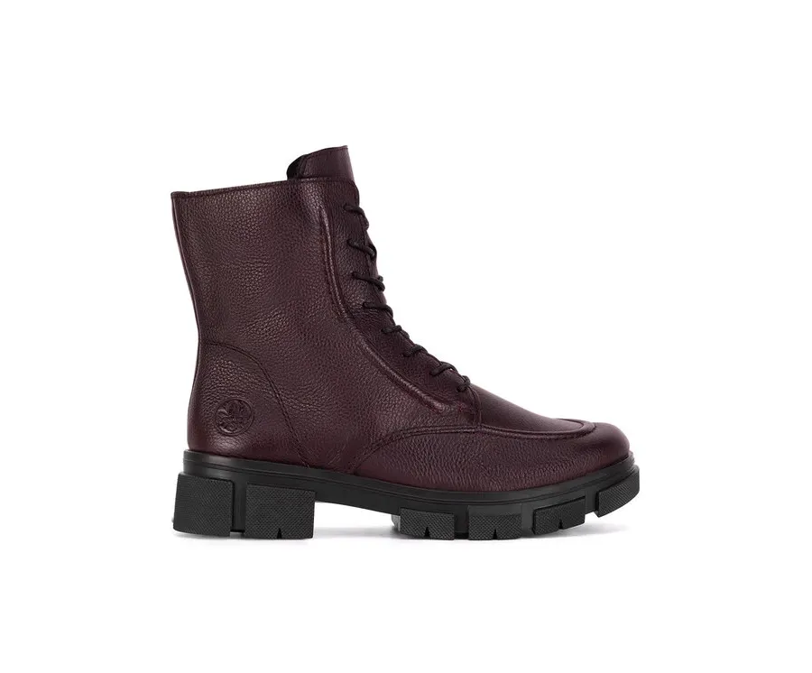 obrazek 1 Rieker Botki Y7107-35 Bordowy