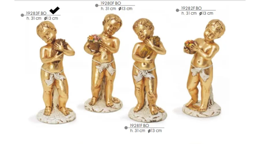 obrazek 1 Włoska figurka - zimowy baptysta aniołek - Valle d'oro Patchi