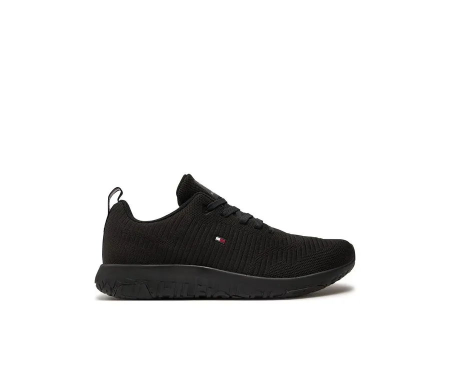 obrazek 1 Tommy Hilfiger Sneakersy Corporate Knit Rib Runner FM0FM02838 Czarny