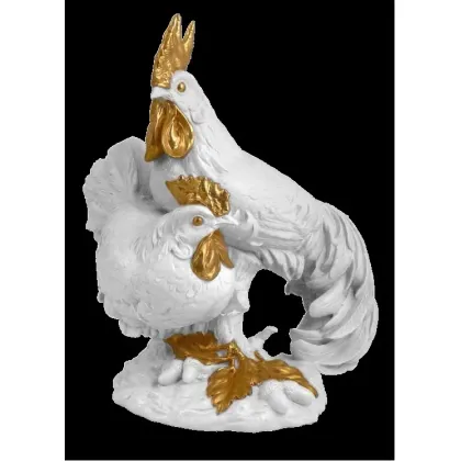 Zdjęcie Kogut i kura - włoska porcelana