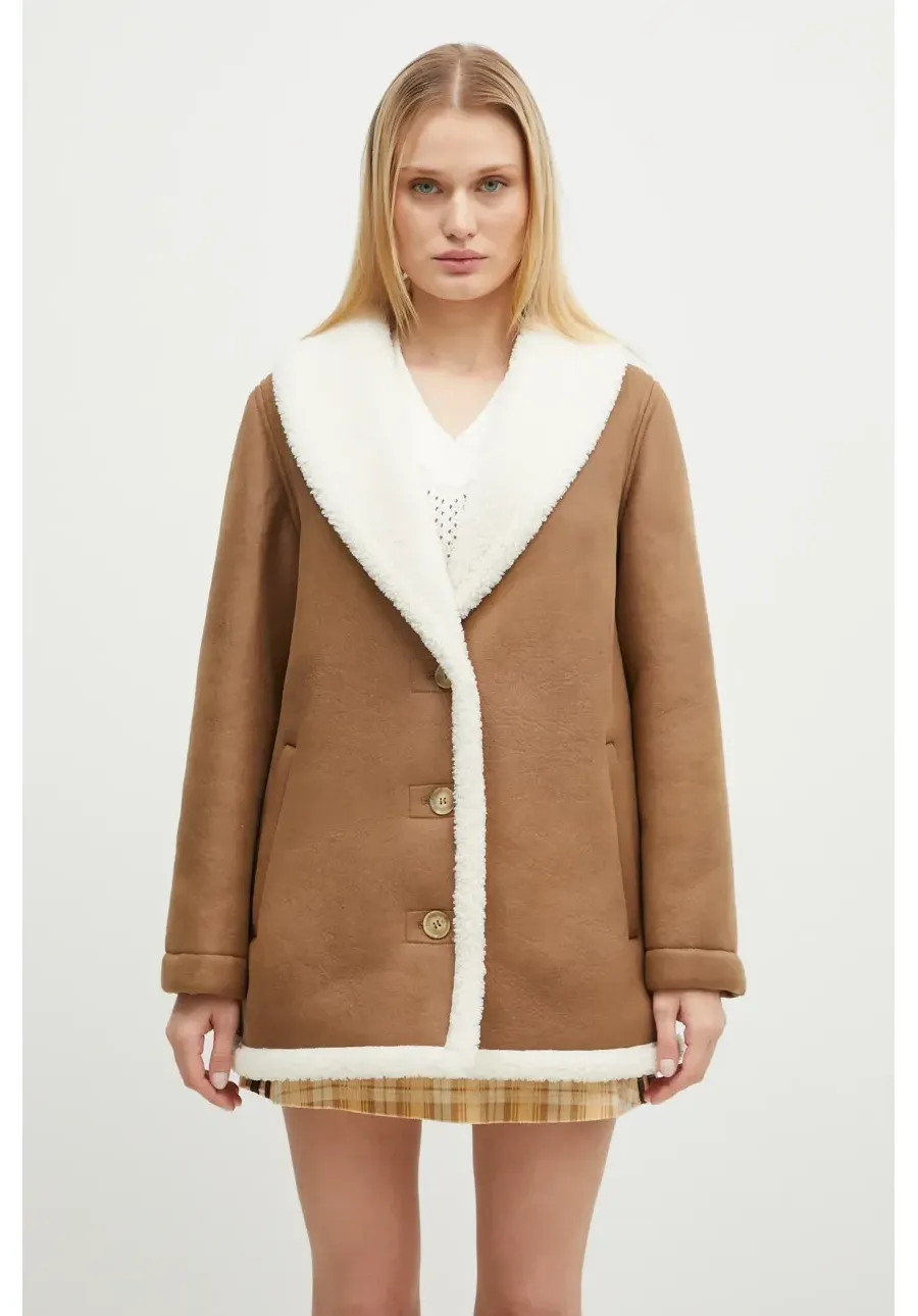 obrazek 1 A.P.C. kurtka Manteau Vanessa damska kolor brązowy przejściowa PSAJO-F01539