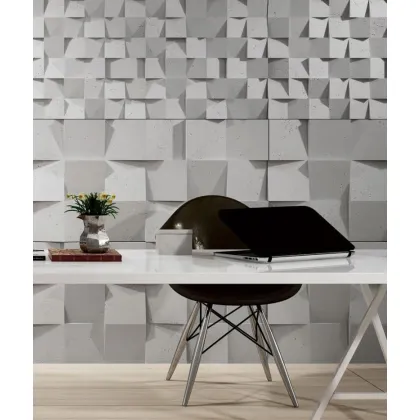 Zdjęcie 60x60 cm VT - PB15 (S95 jasno szary - gołąbkowy) COCO - panel dekor 3D beton architektoniczny