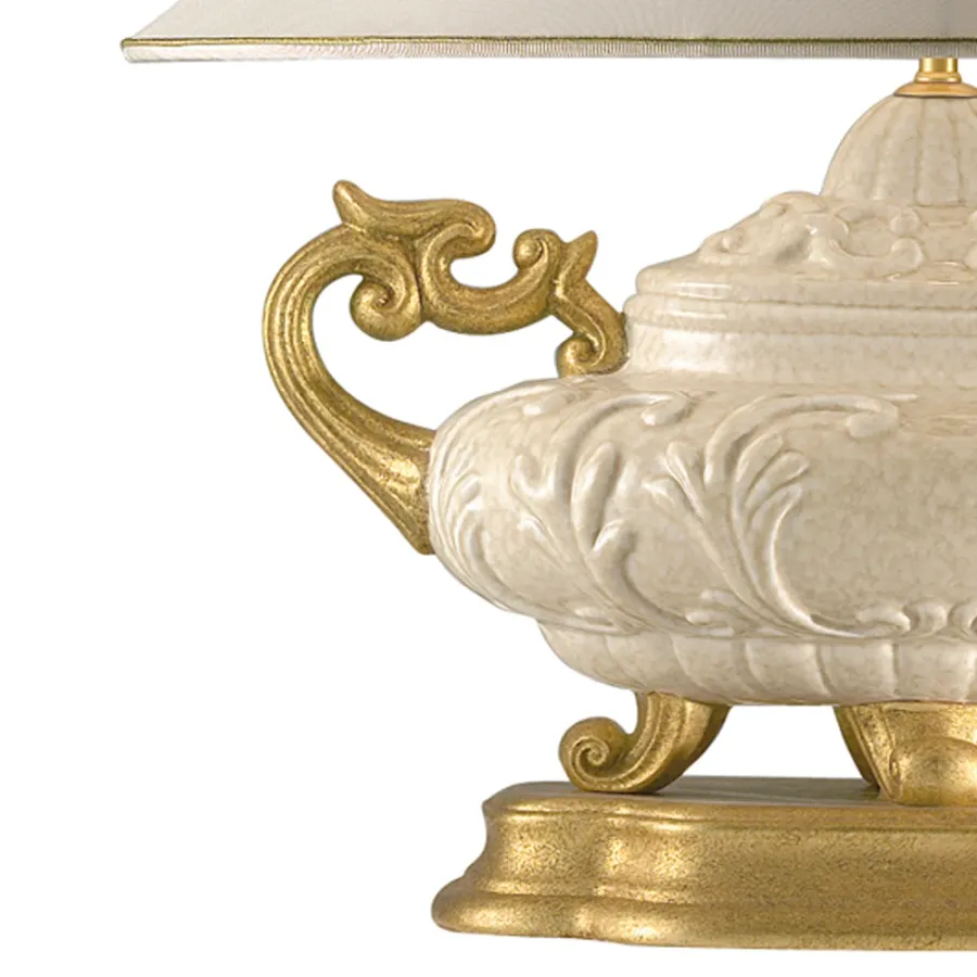 obrazek 2 Lampa stołowa z glazurowanej ceramiki H.30xL.42xP.22 cm