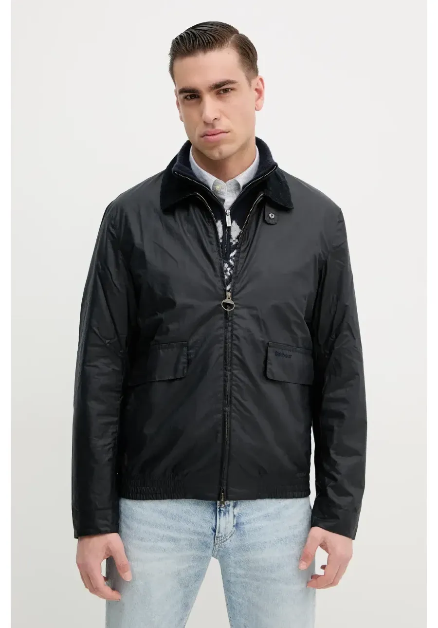 obrazek 1 Barbour kurtka bawełniana Newbury Wax Jacket kolor granatowy przejściowa MWX2449