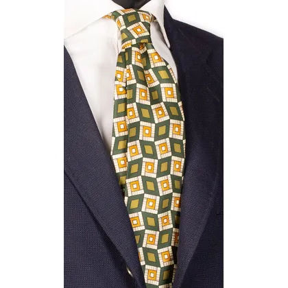 Zdjęcie Drukowany krawat z asymetrycznym wzorem