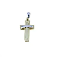 Zdjęcie Krzyżyk męski polerowany i satynowany wym.20x14mm.