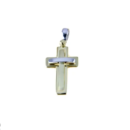 Zdjęcie Krzyżyk męski polerowany i satynowany wym.20x14mm.