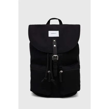 Zdjęcie Sandqvist plecak Roald kolor czarny duży gładki SQA2289