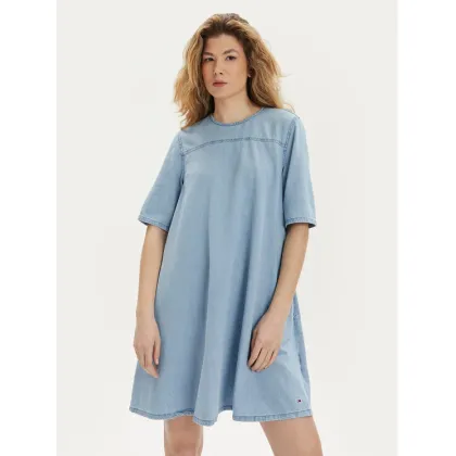 Zdjęcie Tommy Jeans Sukienka codzienna Chambray DW0DW17932 Niebieski Relaxed Fit
