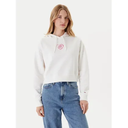 Zdjęcie Tommy Jeans Bluza Heart DW0DW21408 Biały Relaxed Fit
