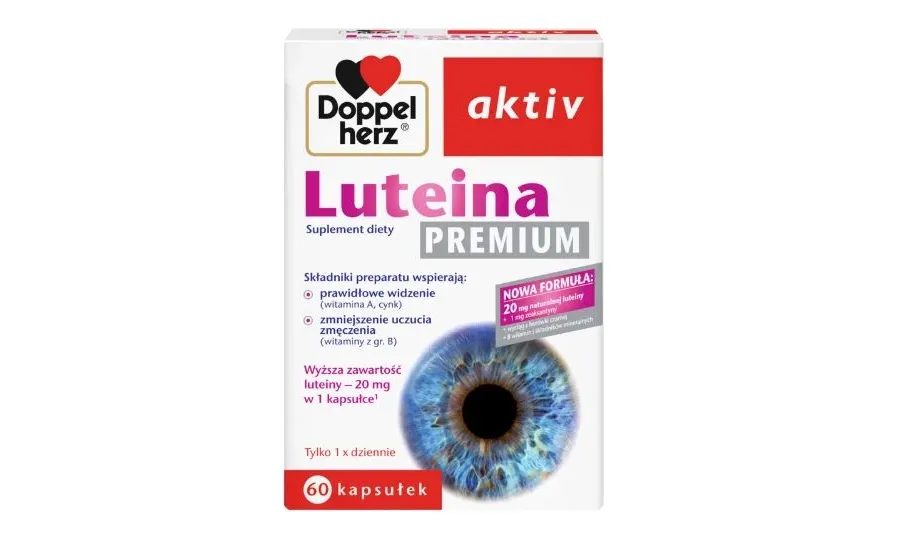 obrazek 1 Doppelherz Aktiv Luteina Premium, Suplement diety zawierający składniki wspomagające wzrok, Kapsułki DOPPELHERZ