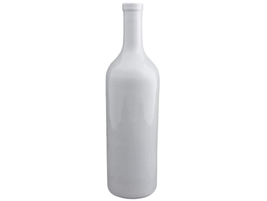 obrazek 1 Dekoracyjna biała butelka wykonana z ceramiki 34 cm - Virginia Casa
