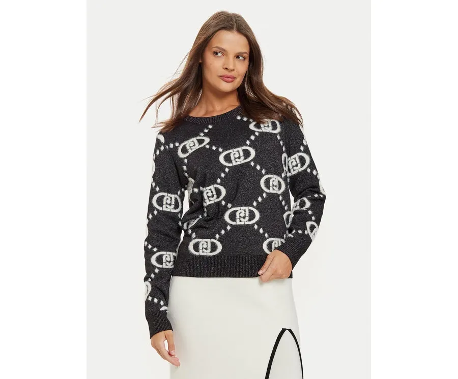 obrazek 1 Liu Jo Sport Sweter TF4230 MA94O Czarny Regular Fit