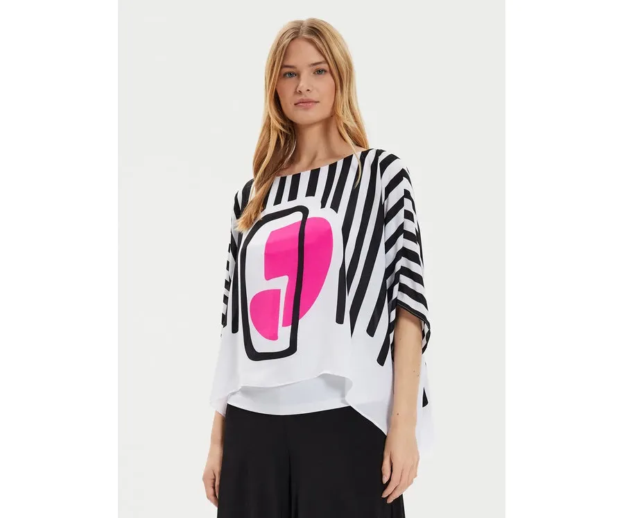 obrazek 1 Joseph Ribkoff Bluzka 241091 Kolorowy Relaxed Fit