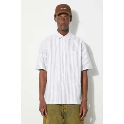 Zdjęcie Norse Projects koszula bawełniana Ivan Relaxed Organic męska kolor zielony relaxed z kołnierzykiem klasycznym N40.0623.8022