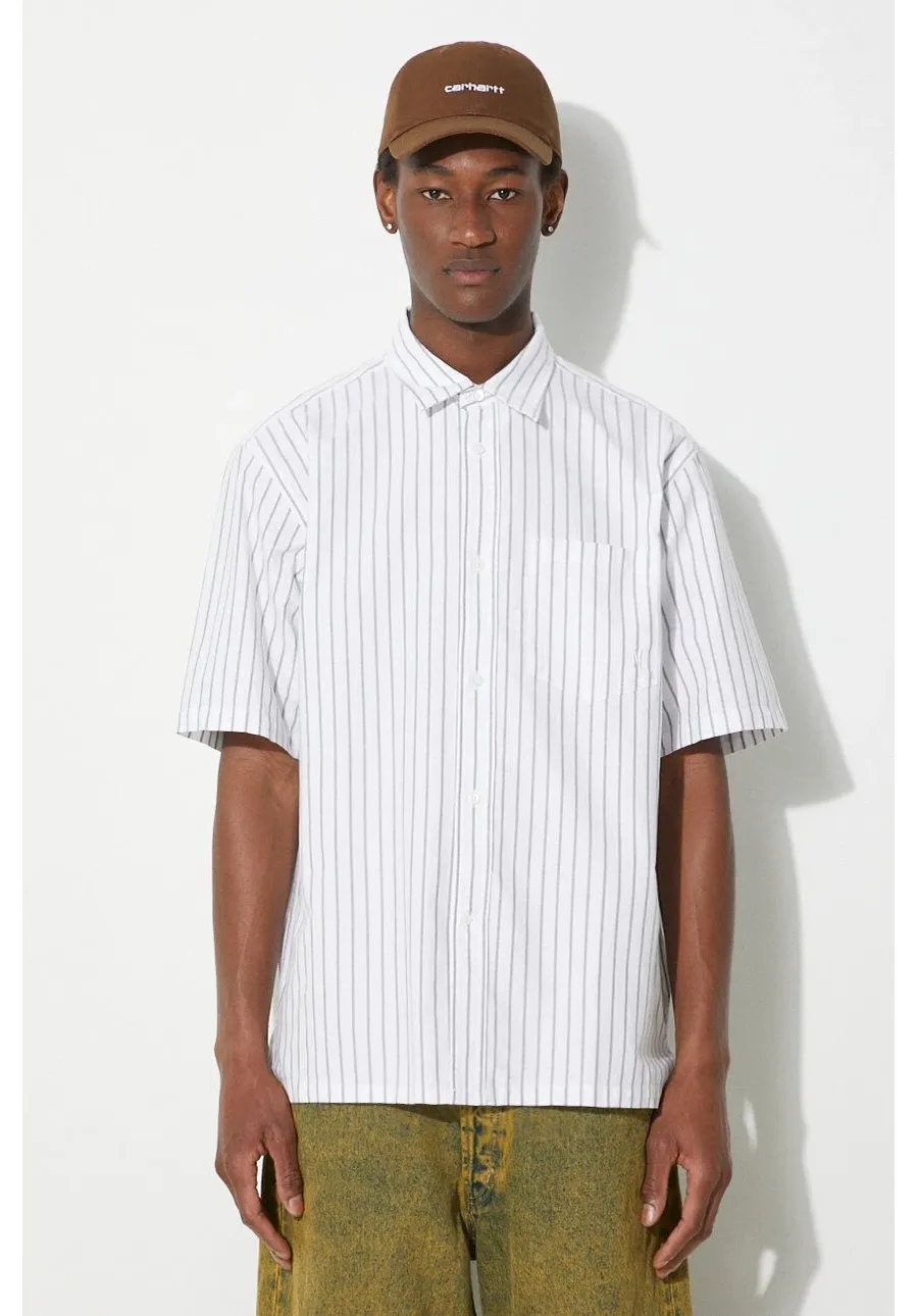 obrazek 1 Norse Projects koszula bawełniana Ivan Relaxed Organic męska kolor zielony relaxed z kołnierzykiem klasycznym N40.0623.8022