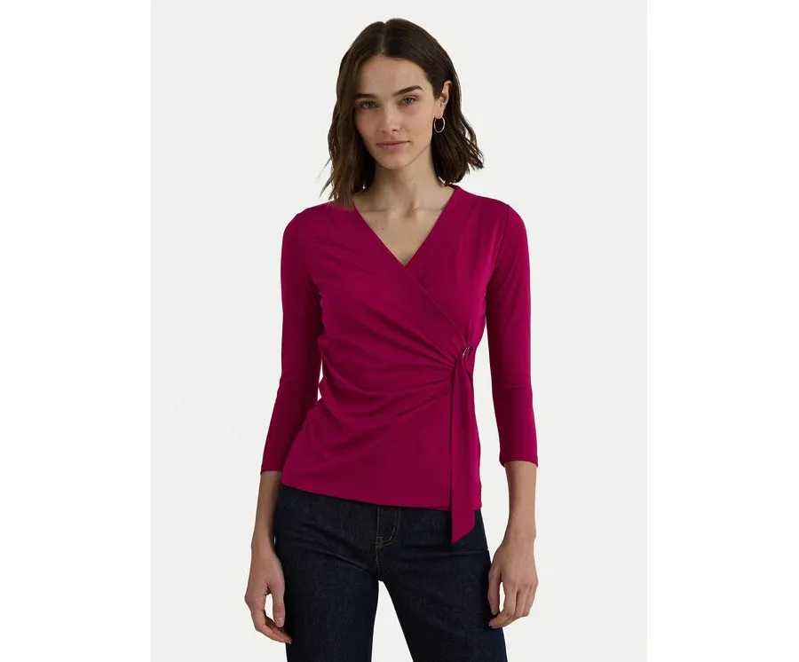 obrazek 1 Lauren Ralph Lauren Bluzka 200889081018 Różowy Slim Fit LAUREN RALPH LAUREN