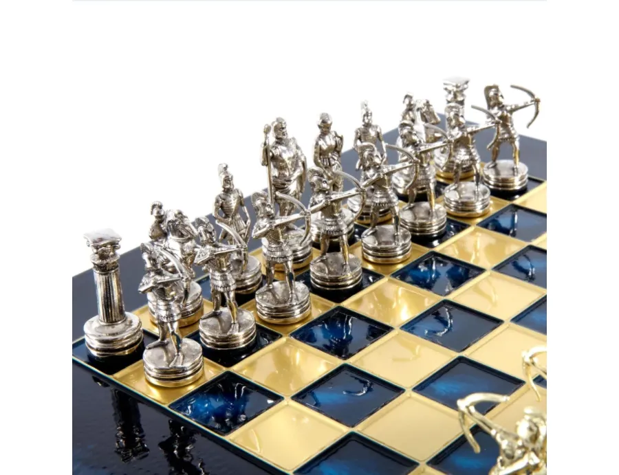 obrazek 3 Niebieski luksusowy zestaw do gry w szachy - Constatntions Manopoulos