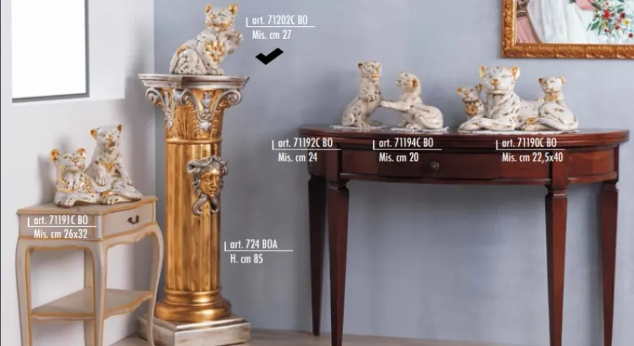 obrazek 1 Figura tygrysa z podniesioną łapą - Valle d'oro Patchi