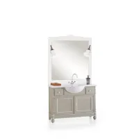 Picture Unique bathroom cabinet with 2 doors, 2 drawers and a shelf - Zanini