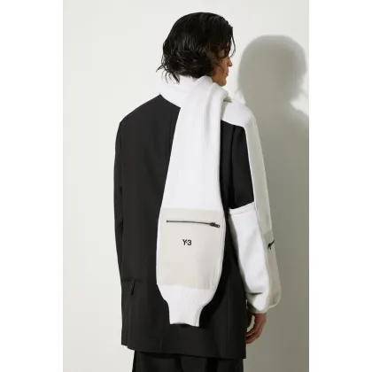 Zdjęcie Y-3 szalik wełniany Nylon Scarf kolor beżowy gładki JI6797