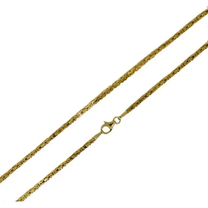 Zdjęcie Włoski łańcuch bizantyjski o przekroju kwadratowym o szerokości 2,00 mm. 50 cm długości