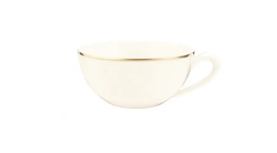 obrazek 1 Kremowa filiżanka do herbaty z porcelany ze złotą obwódką w stylu klasycznym – Tettau