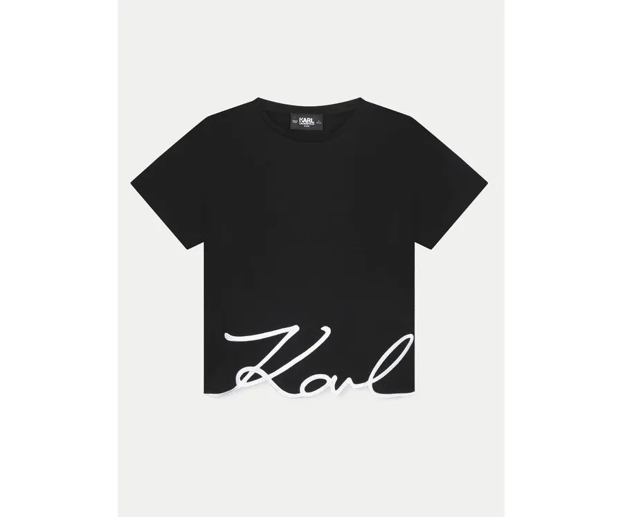 obrazek 1 Karl Lagerfeld Kids T-Shirt Z30212 S Czarny Regular Fit