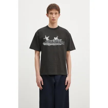 Zdjęcie Human Made t-shirt bawełniany Graphic męski kolor czarny z nadrukiem HM28TE014