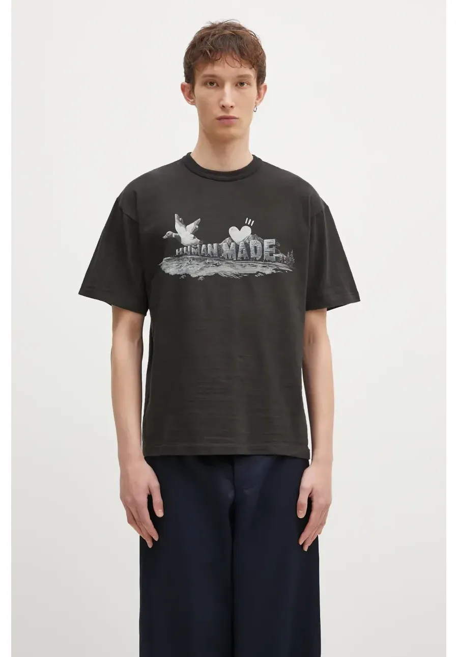 obrazek 1 Human Made t-shirt bawełniany Graphic męski kolor czarny z nadrukiem HM28TE014
