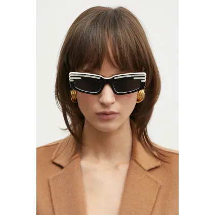 Zdjęcie Fiorucci okulary przeciwsłoneczne Rectangular Wing damskie kolor czarny U01FPASU134AC03BK01