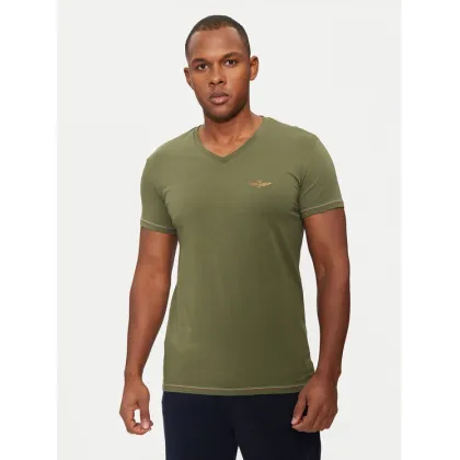 Zdjęcie Aeronautica Militare T-Shirt AM1UTI004 Zielony Slim Fit