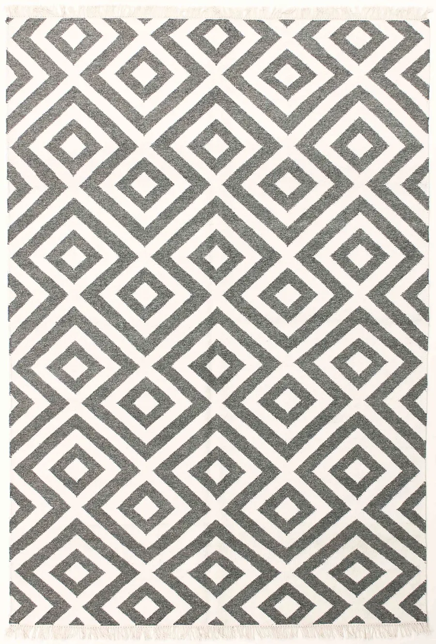 picture 1 Stylish black and white rhombus rug - CARPE DIEM DARK GRAY 7062