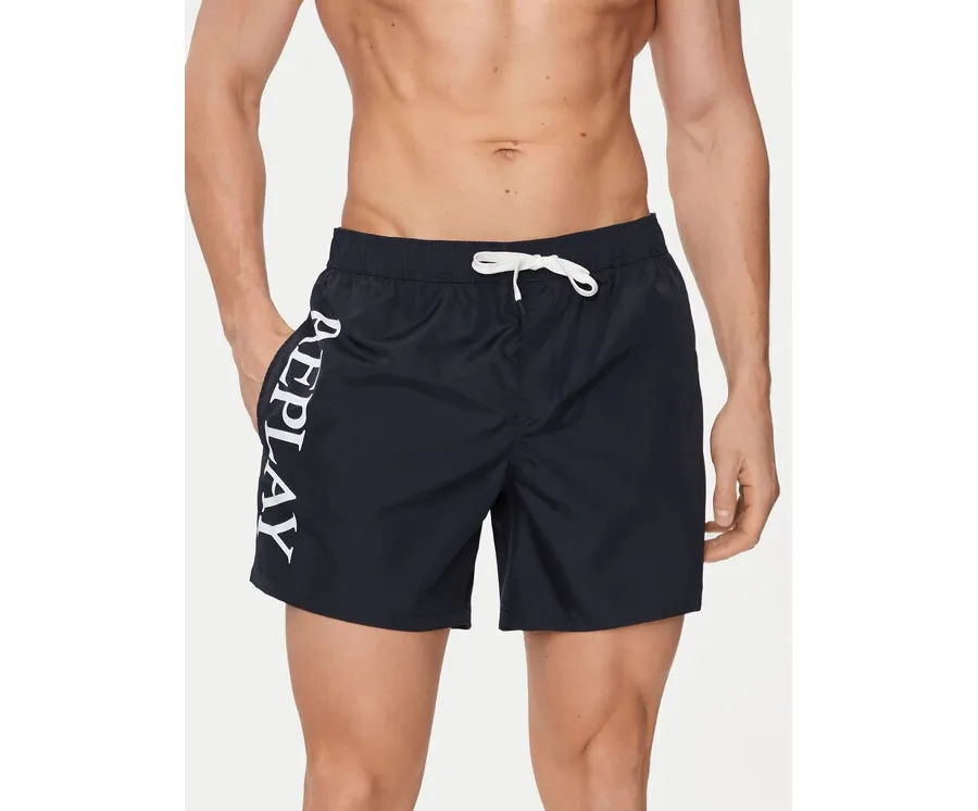 obrazek 1 Replay Szorty kąpielowe LM1119.000.82972 Niebieski Regular Fit REPLAY