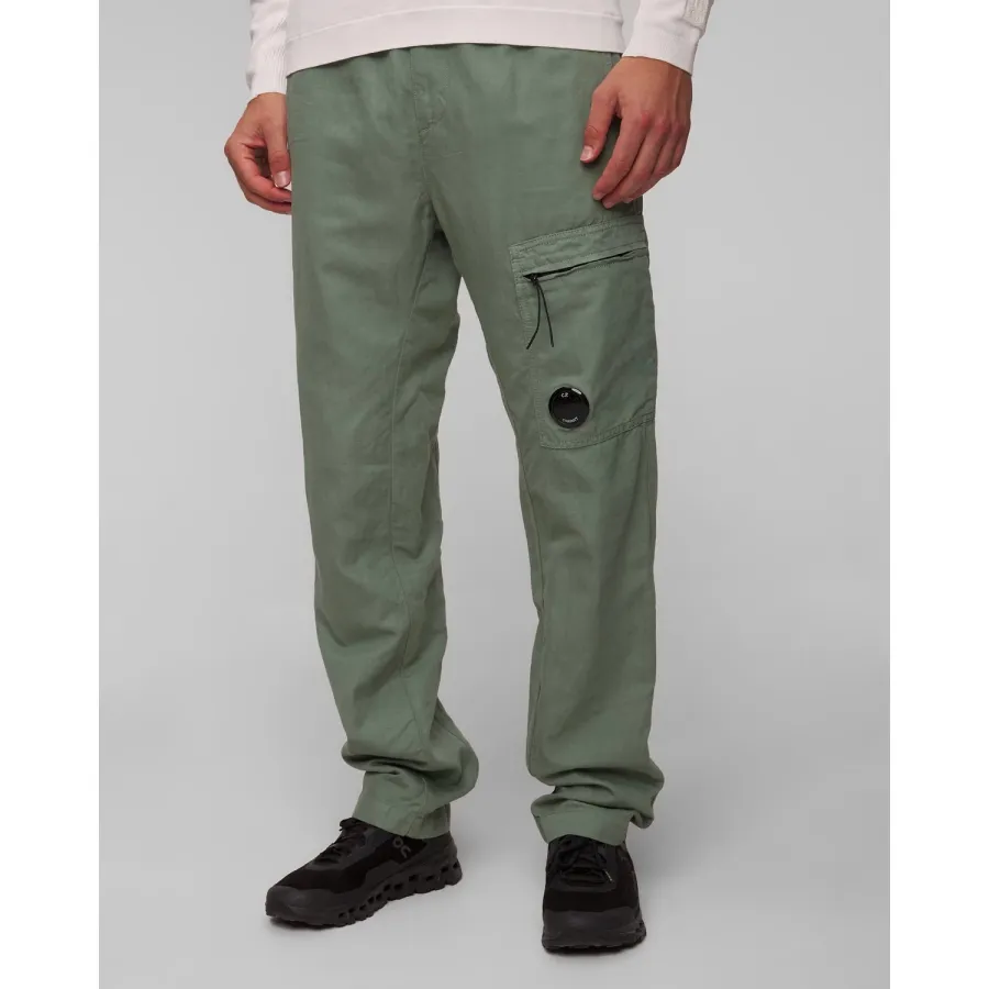 obrazek 1 Spodnie Lniane Khaki Męskie C.p. Company CP Company