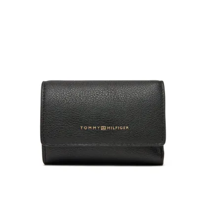 Zdjęcie Tommy Hilfiger Portfel damski Logotape Trifold AW0AW17477 Czarny