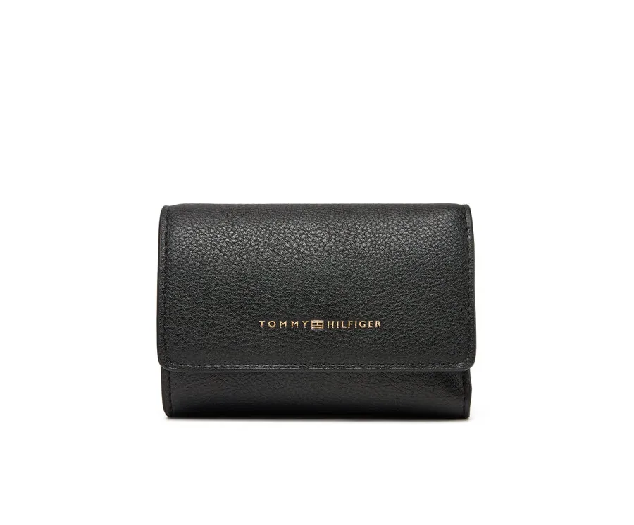 obrazek 1 Tommy Hilfiger Portfel damski Logotape Trifold AW0AW17477 Czarny