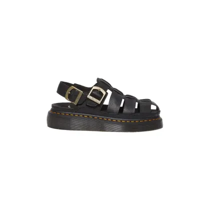 Zdjęcie Dr. Martens sandały skórzane Wrenlie damskie kolor czarny na platformie DM31524001