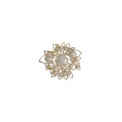 Zdjęcie Designerskie lustro łazienkowe o pięknym kwiatowym wzorze