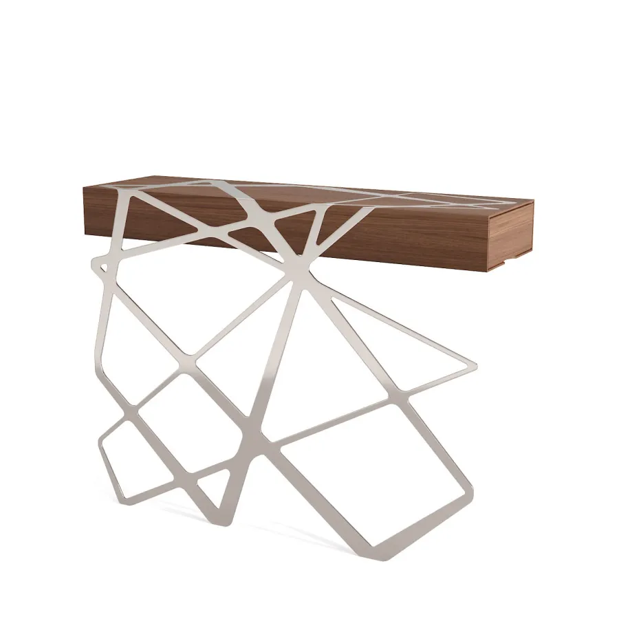 obrazek 2 Minimalistyczna drewniana konsola do salonu