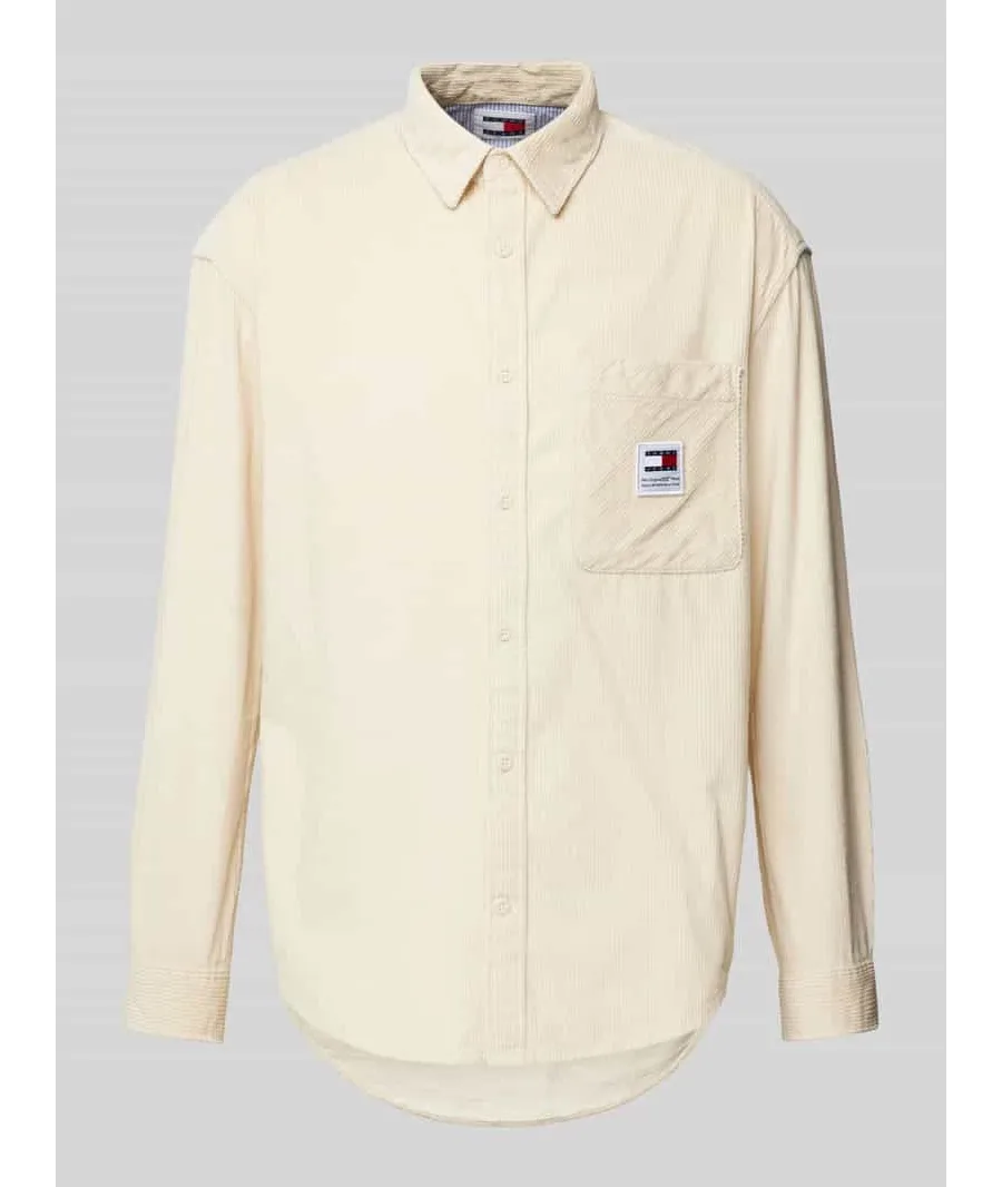 obrazek 1 Koszula casualowa o kroju relaxed fit z kołnierzykiem typu kent i kieszenią na piersi