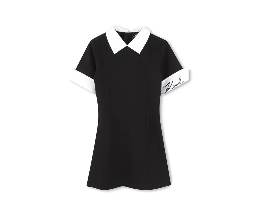 obrazek 1 Karl Lagerfeld Kids Sukienka codzienna Z30462 S Czarny Regular Fit