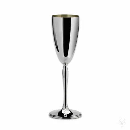 Picture Silver plated Parigi champagne glass in modern style - Zaramella Argenti