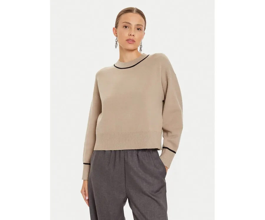 obrazek 1 Vero Moda Sweter Saba 10318077 Beżowy Regular Fit