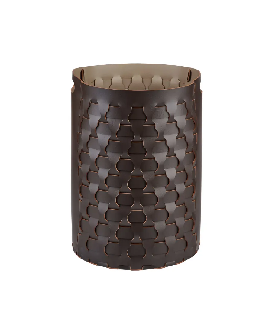 obrazek 1 Pleciony duży kosz Dubai Ø40xH57 cm w kolorze czekoladowym