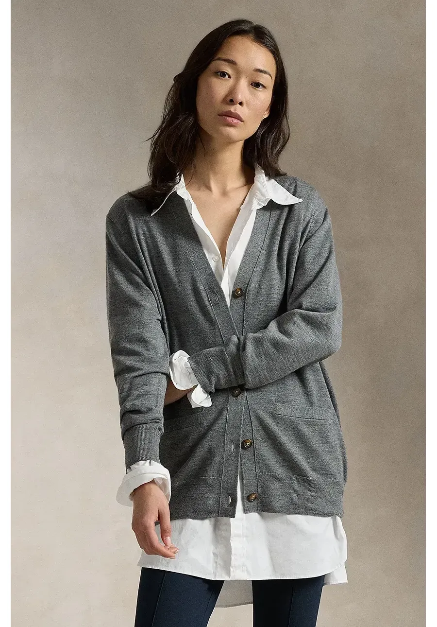 obrazek 1 Polo Ralph Lauren kardigan wełniany kolor szary 211956233