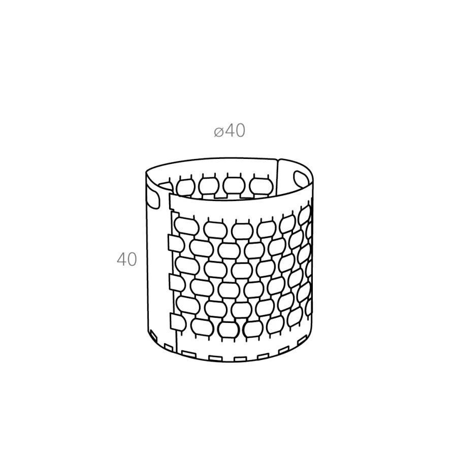 obrazek 2 Biały skórzany kosz Dubai Ø40xH40 cm